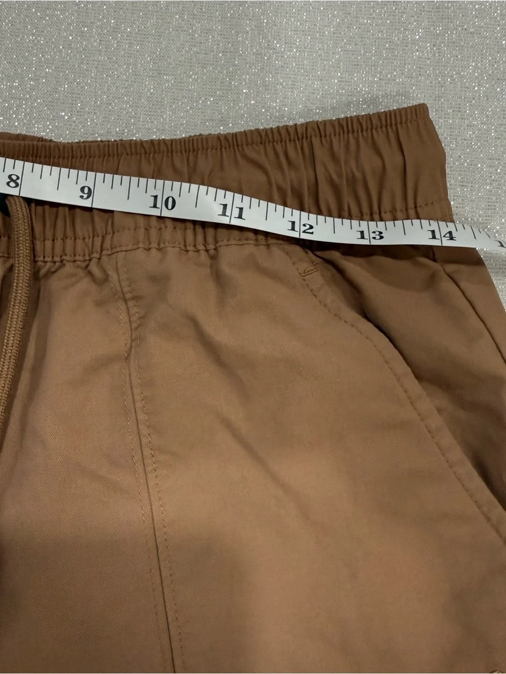 Air Jordan‎ Men’s Brown Khaki Elastic-Waist Shorts Size Small
